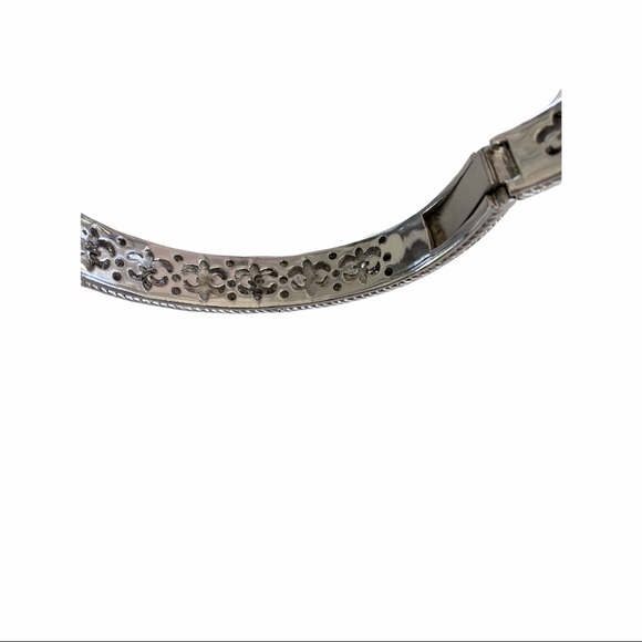 Judith Ripka Classic Hinged Cuff Bracelet in Sterling Silver - Picture 9 of 10